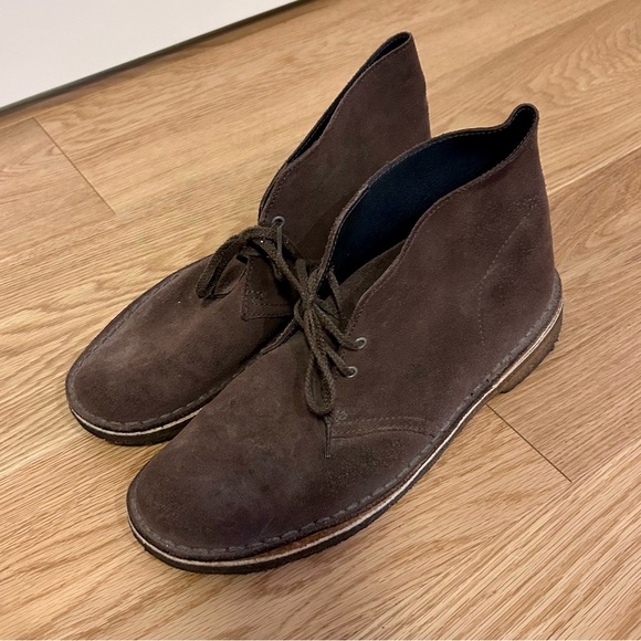 Clarks Originals Suede Leather Brown Chukka Desert Boots - Picture 6 of 12